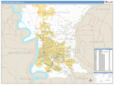 East Baton Rouge Parish (County), LA Digital Map Basic Style